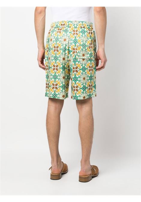 Green Faïence printed bermuda - men DRÔLE DE MONSIEUR | BBS122VI004GN